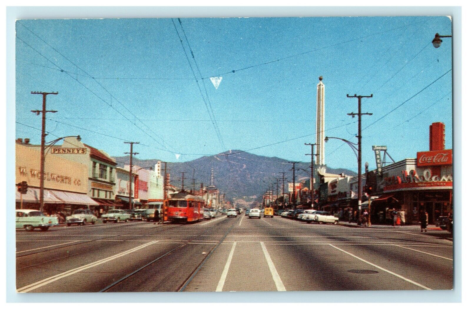 New and Modern Shops in Brand Boulevard, Glendale, California Vintage Postcard 