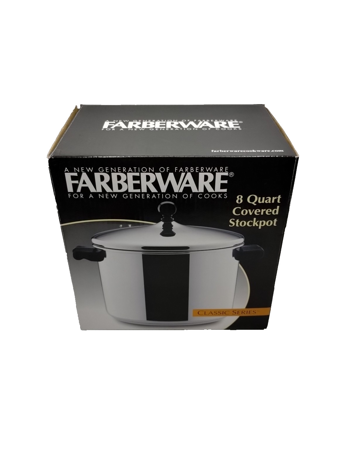 Farberware  Classic Series  Stainless Steel  Stock Pot  8 qt. Silver. New in Box