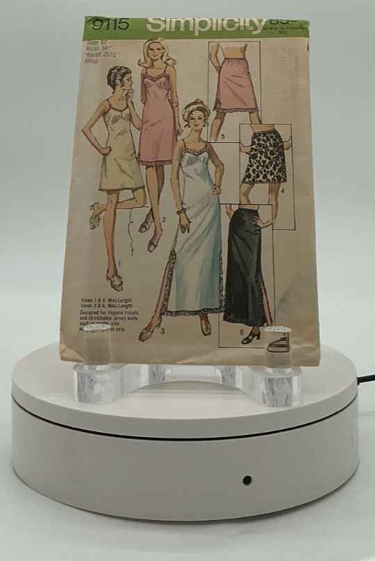 Vintage Simplicity Full Slip & Half Slip in 3 lengths Pattern # 9115 UNCUT Sz 12 Vintage Simplicity Full Slip & Half Slip in 3 lengths Pattern # 9115 UNCUT Sz 12
