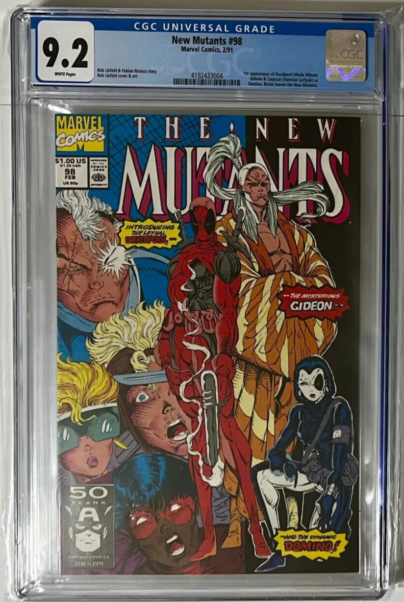 New Mutants #98 CGC 9.2, 1st Deadpool Appearance, Marvel Comics, 1991 Key Comic 