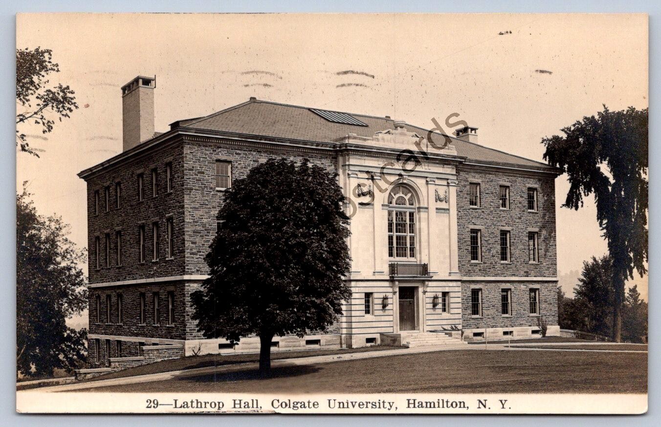 K61/ Hamilton New York RPPC Postcard c1920s Colgate University Lathrop Hall 81 K61/ Hamilton New York RPPC Postcard c1920s Colgate University Lathrop Hall 81