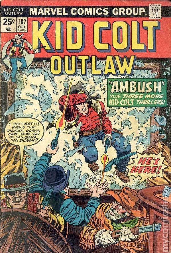 Kid Colt Outlaw #187 VG 1974 Stock Image Low Grade
