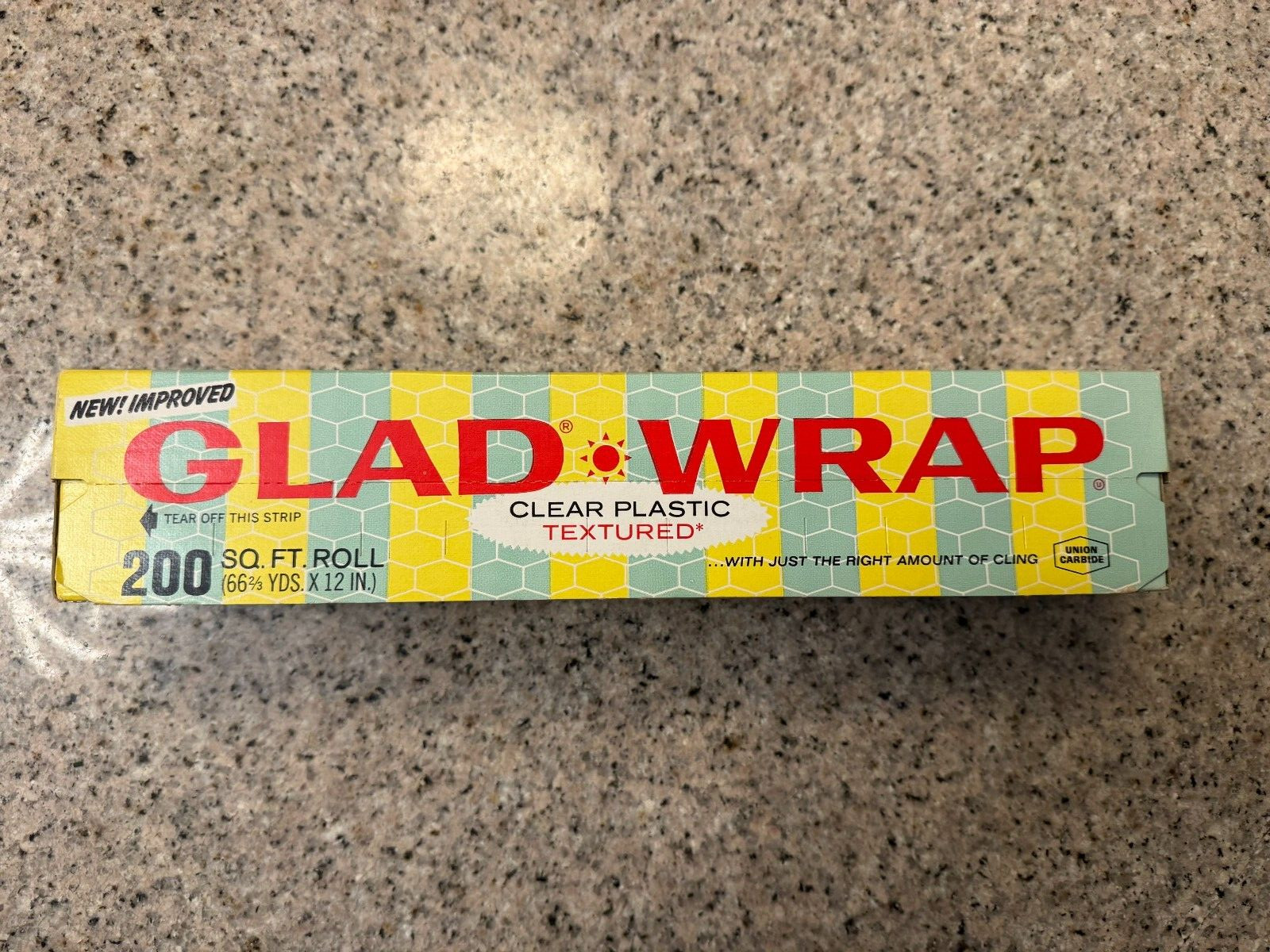 vtg Glad Wrap 200 ft roll 1960s unopened USA cling RARE HTF SEALED