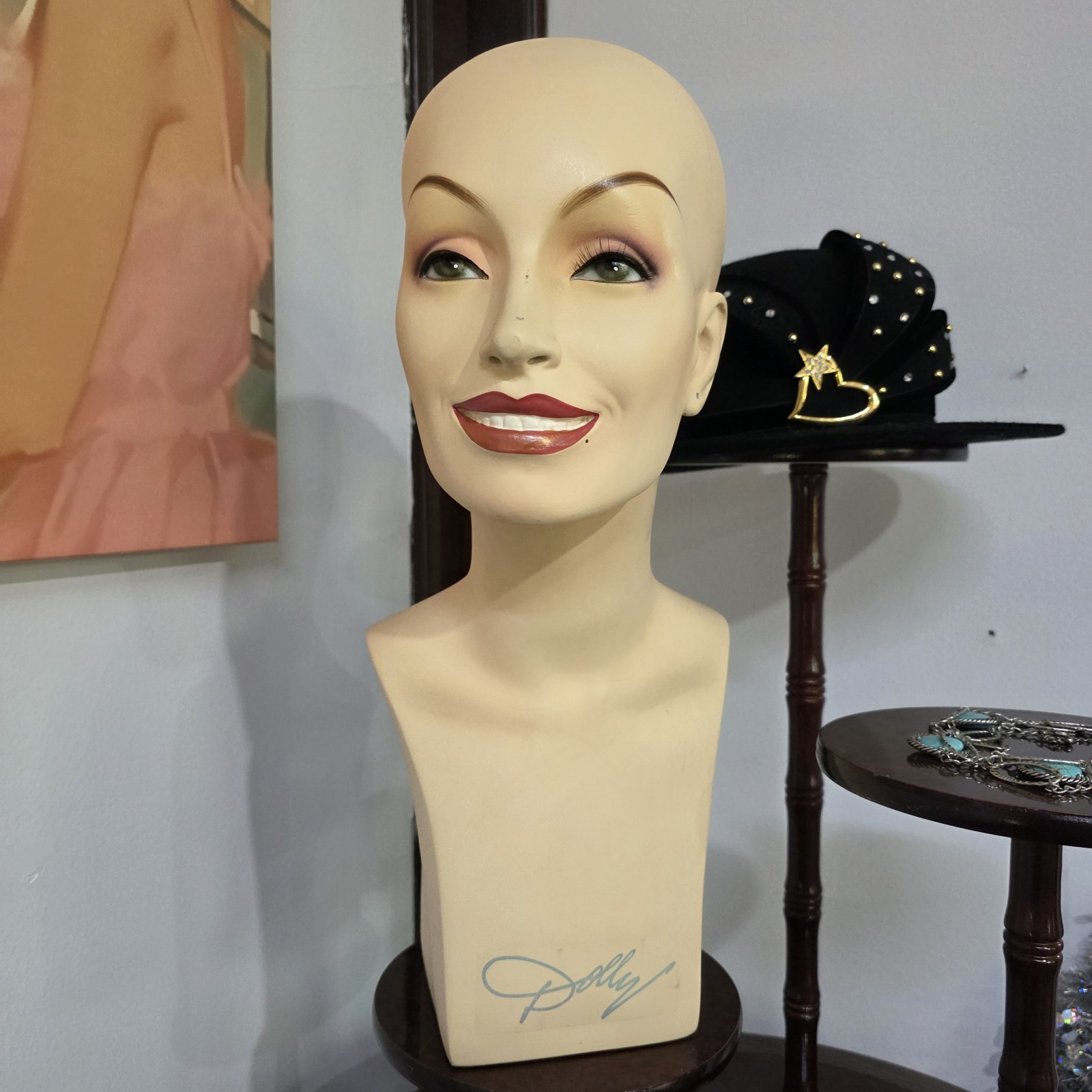 Rare Vintage Dolly Parton Mannequin Head for Wig Display from 1990's