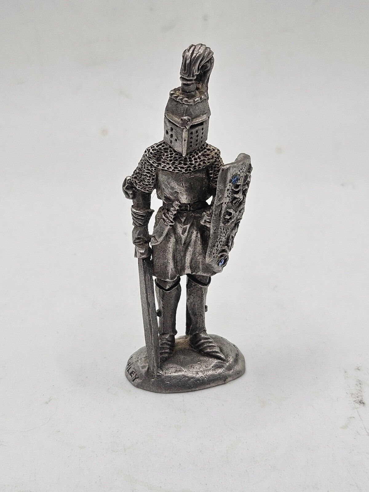 Vintage Gallo 1985 Daley Knight With Griffin Shield Pewter Figurine 1353
