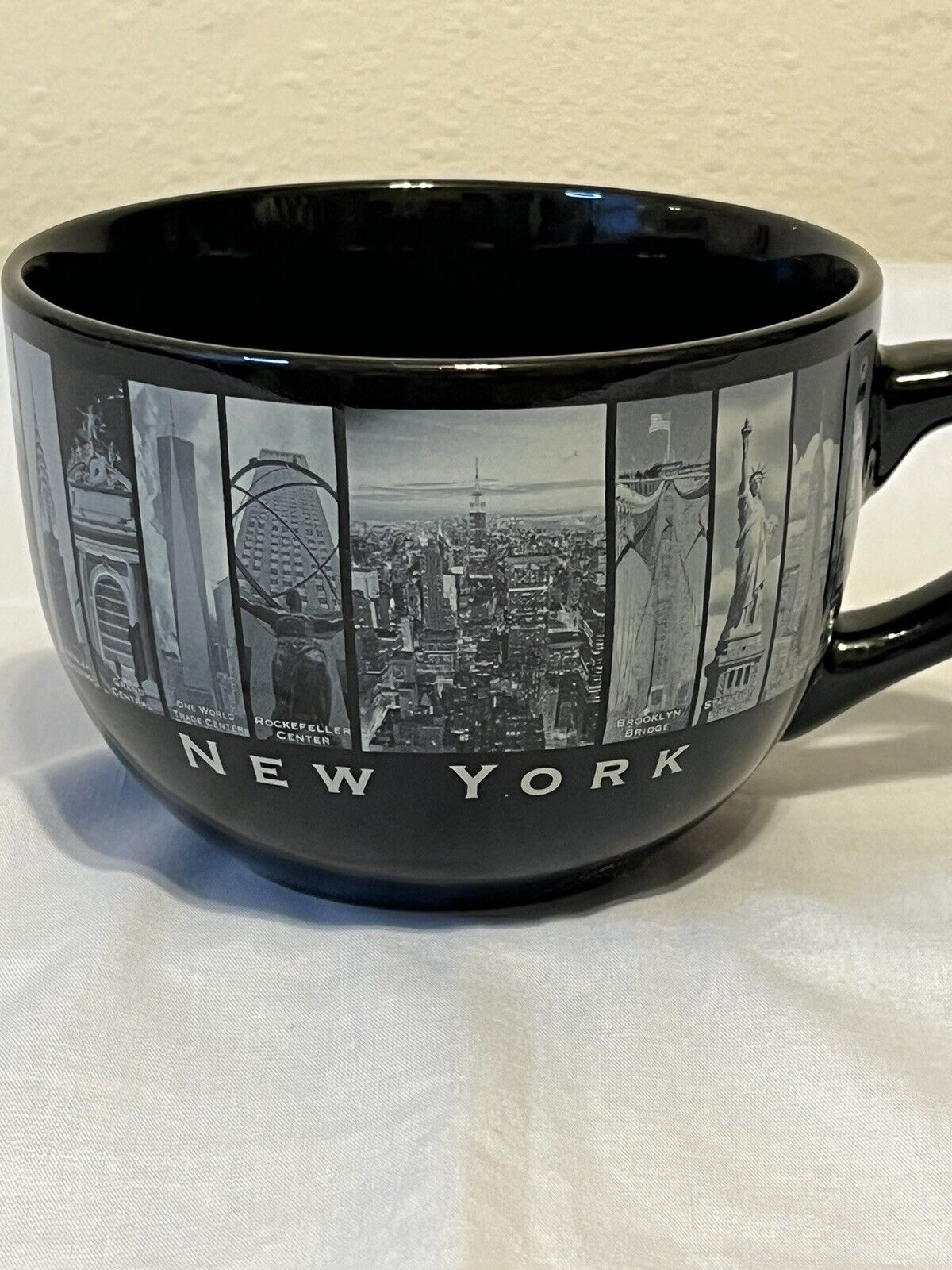 New York City, Jumbo, Coffee/Soup, Mug, Black, 16 Oz, Preowned