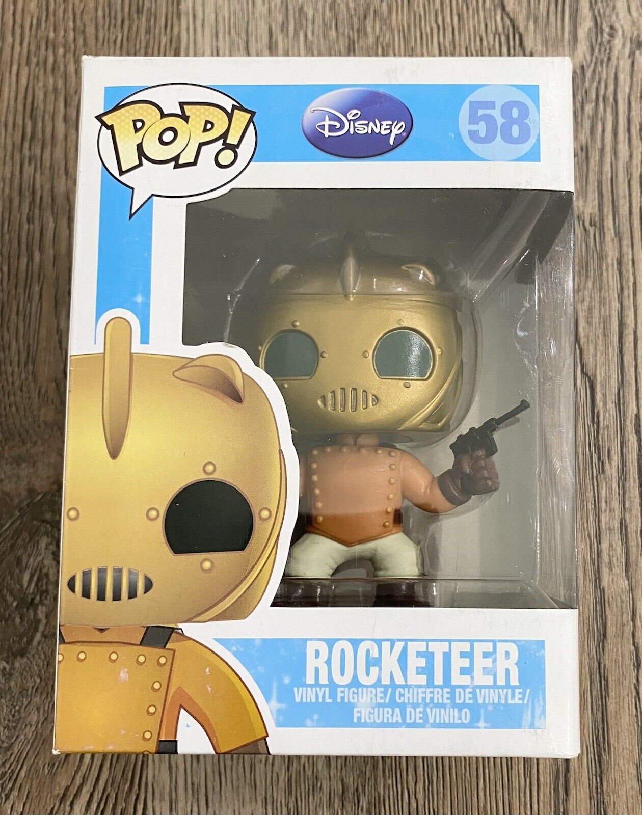 Funko Pop Disney - The Rocketeer #58 (2013) Vaulted w/ Protector BOX FLAWS