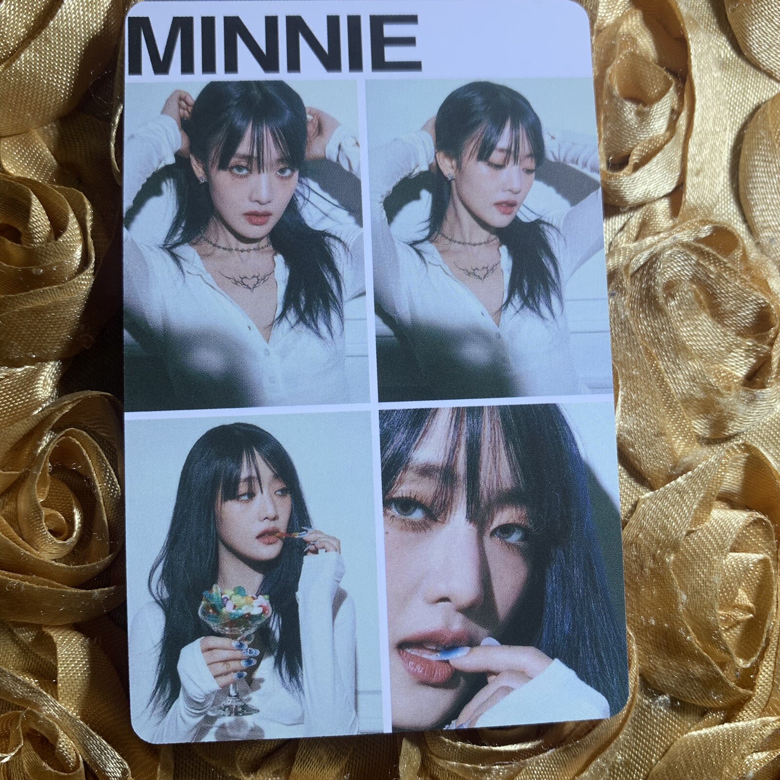 Minnie (G)I-DLE FEEL Edition Celeb K-POP Girl Photo Card Quad 4