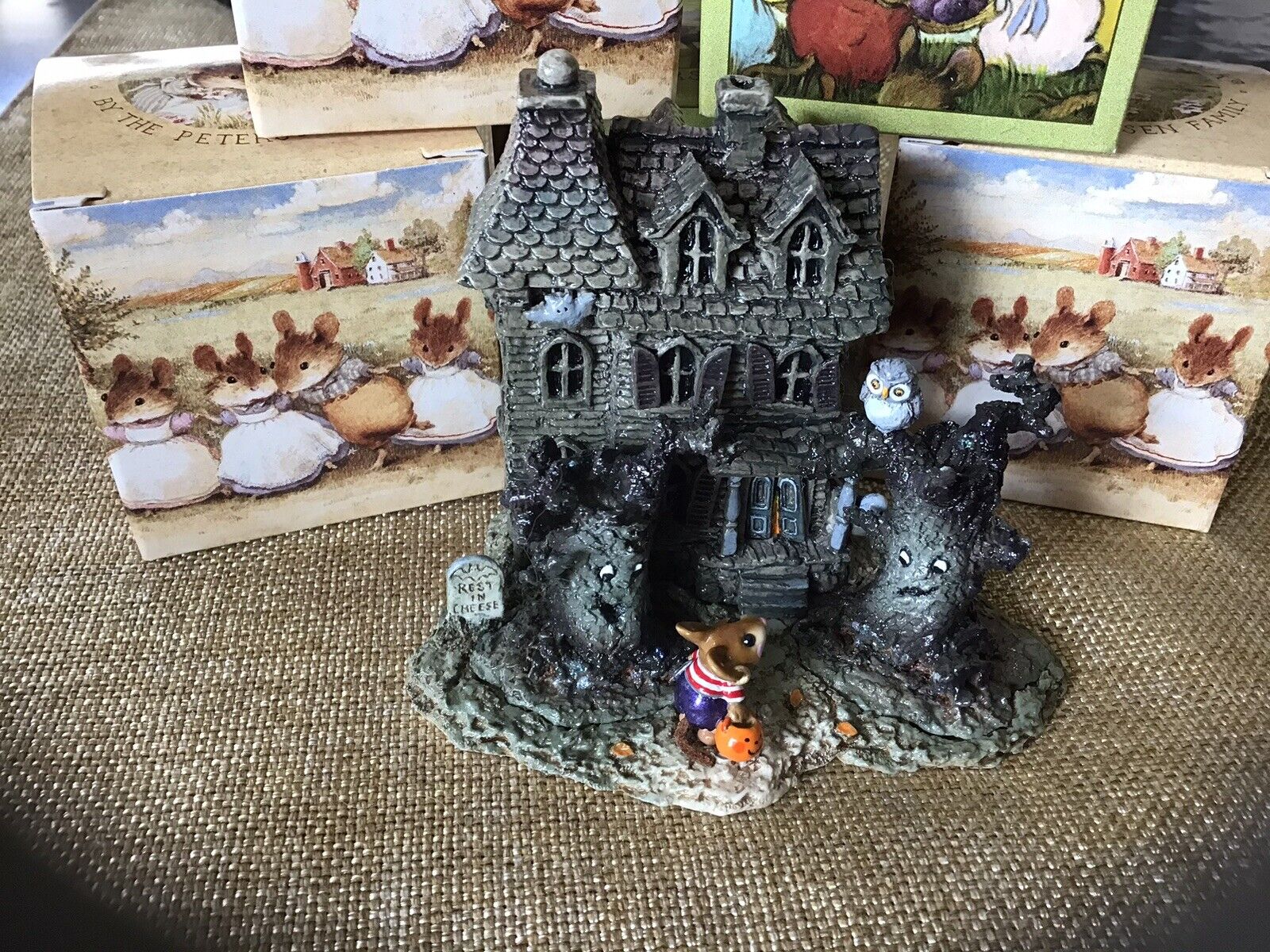 Wee Forest Folk M-165a Haunted Mouse House With Scarey Trees(retired 2007) 