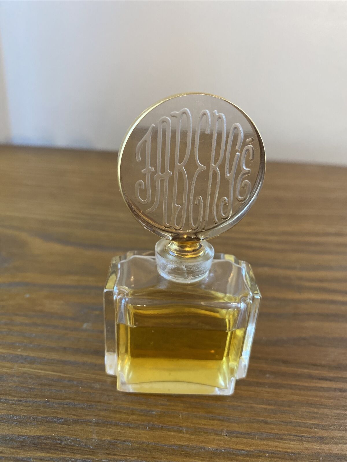 Vintage FABERGE Aphrodisia Perfume Bottle Round Stopper Splash 1/2 Oz *READ*
