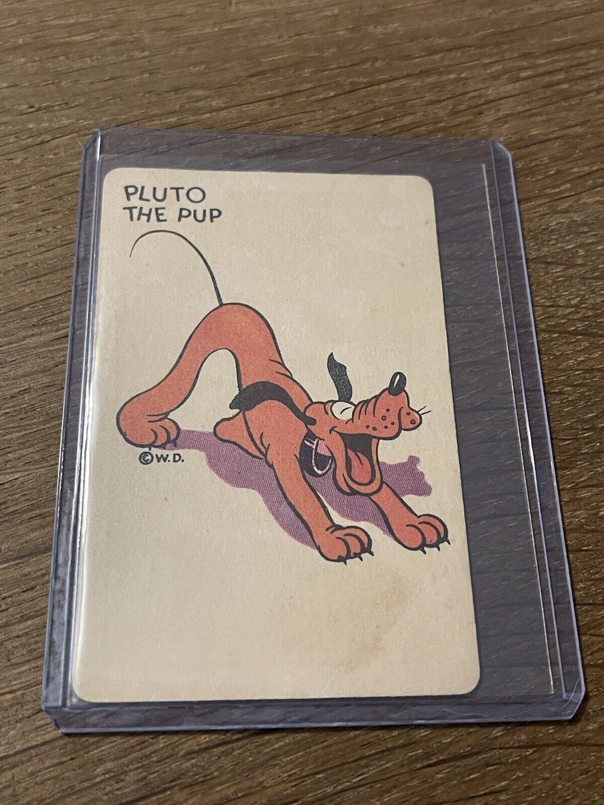 1935 WHITMAN WALT DISNEY PRODUCTIONS 🎥 PLUTO CARD GAME PLAYING CARD