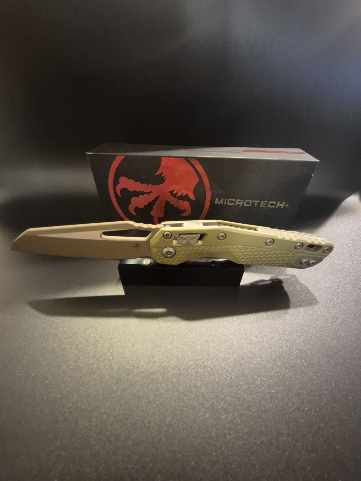 MICROTECH MSI S/E TRI GRIP OD GREEN DARK EARTH M390