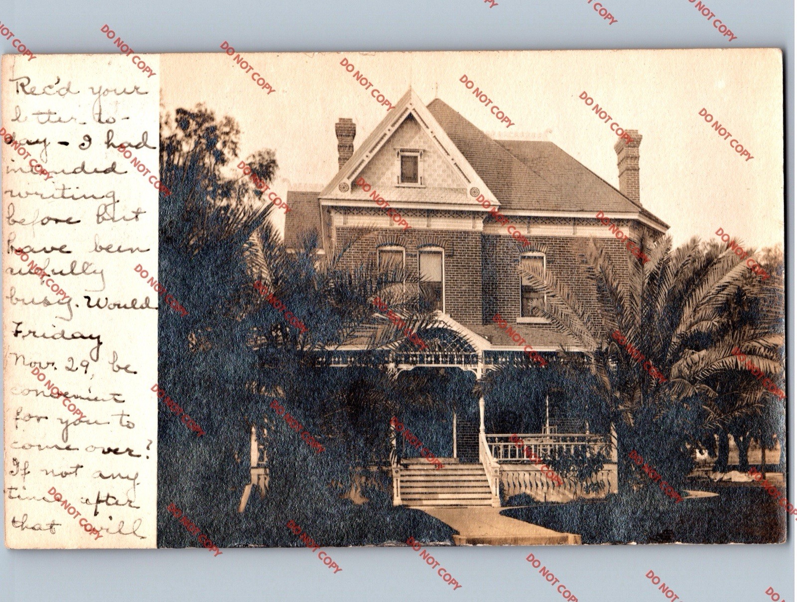 WOW 1907 Private Residence Home House LOS ANGELES California CA LA RPPC Photo WOW 1907 Private Residence Home House LOS ANGELES California CA LA RPPC Photo