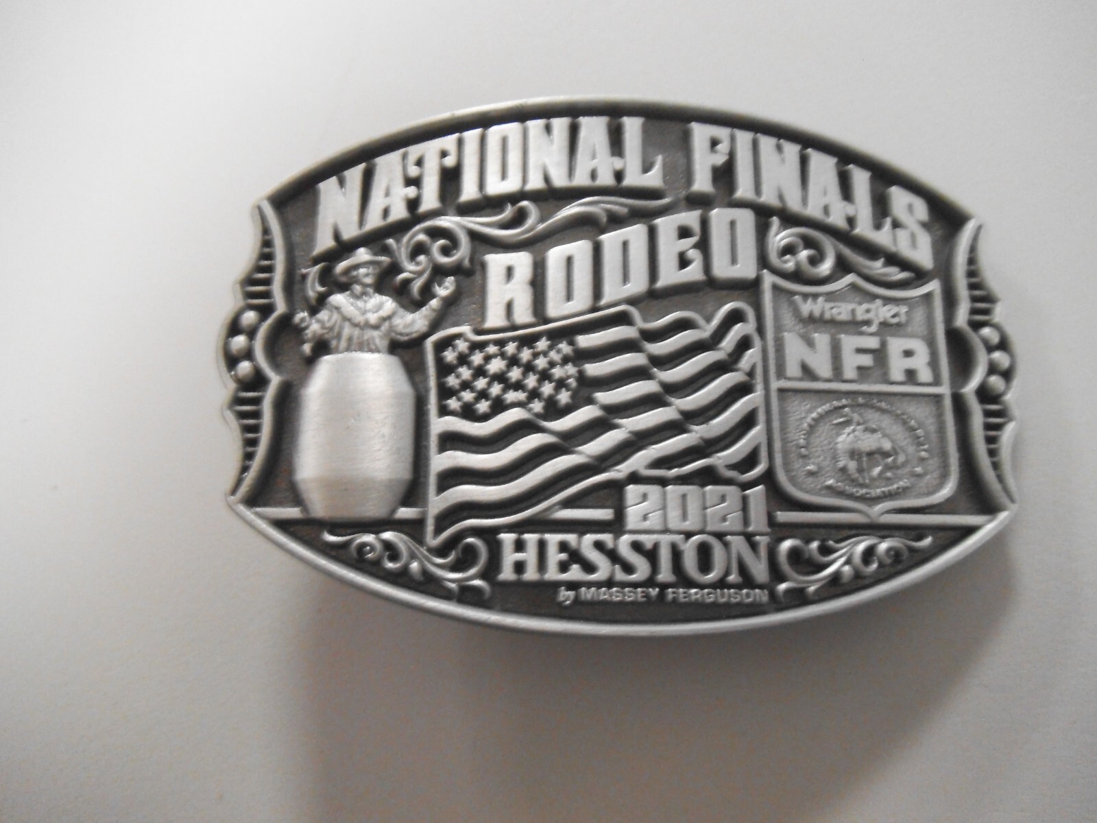 Hesston National Finals Rodeo 2021 belt buckle adult size Hesston National Finals Rodeo 2021 belt buckle adult size