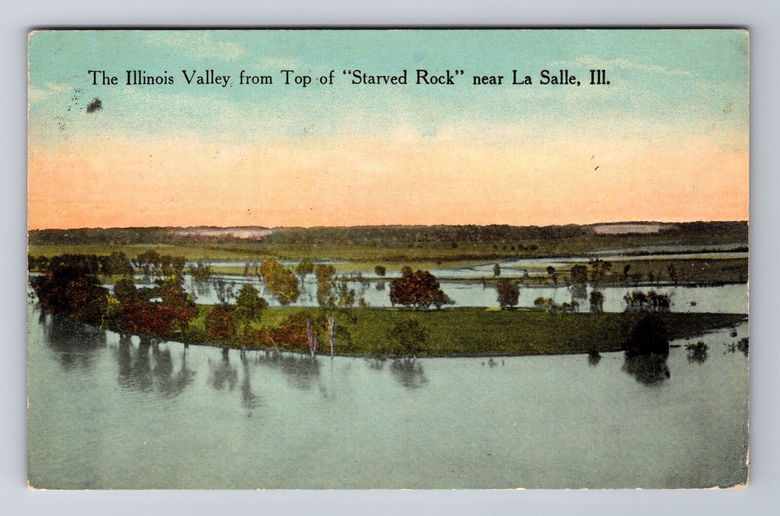 La Salle IL- Illinois, Illinois Valley, Top Of Starved Rock, Vintage Postcard