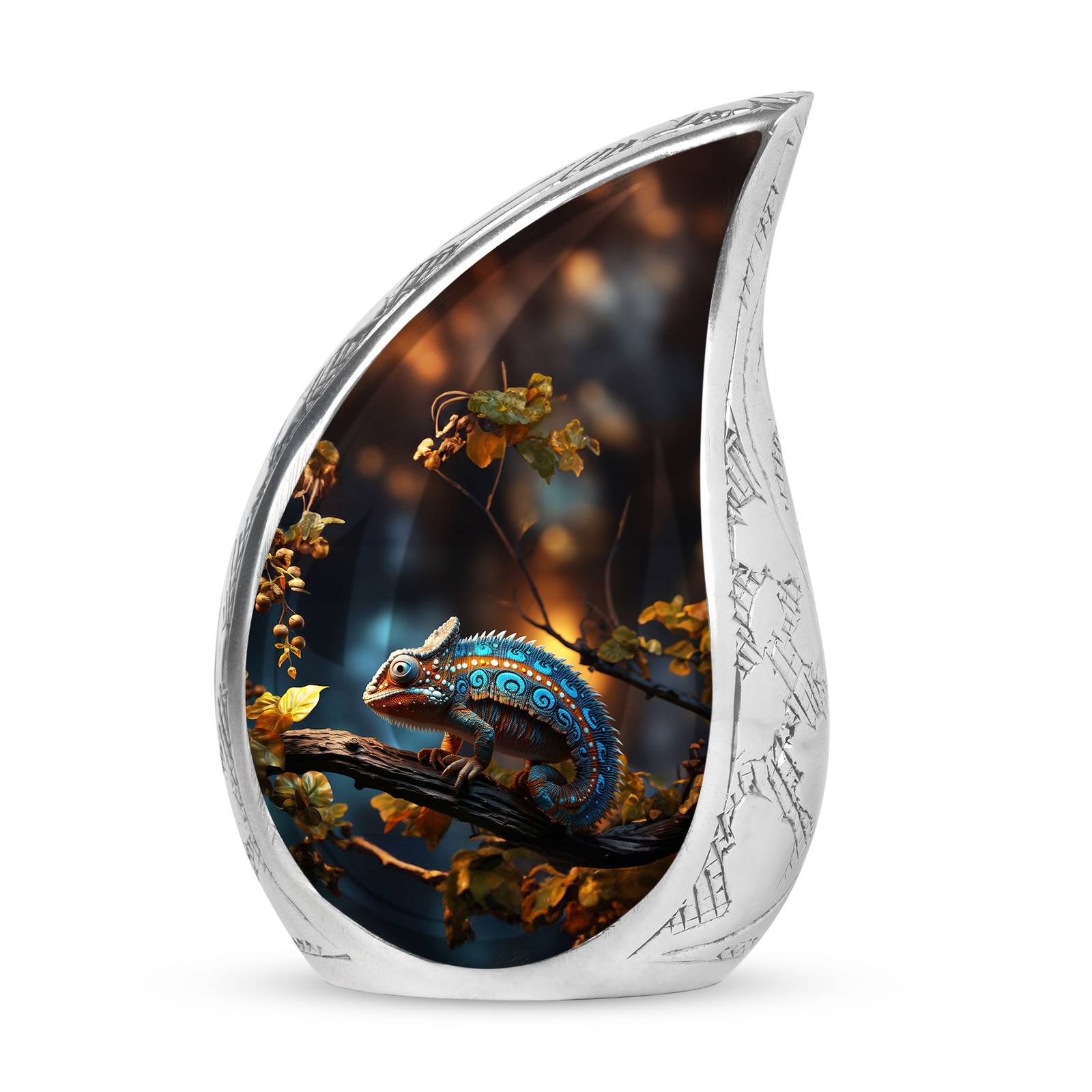Chameleon\'s Glow Small Urn For Ashes - Cremation Urn - Miniature Urn For Ashes