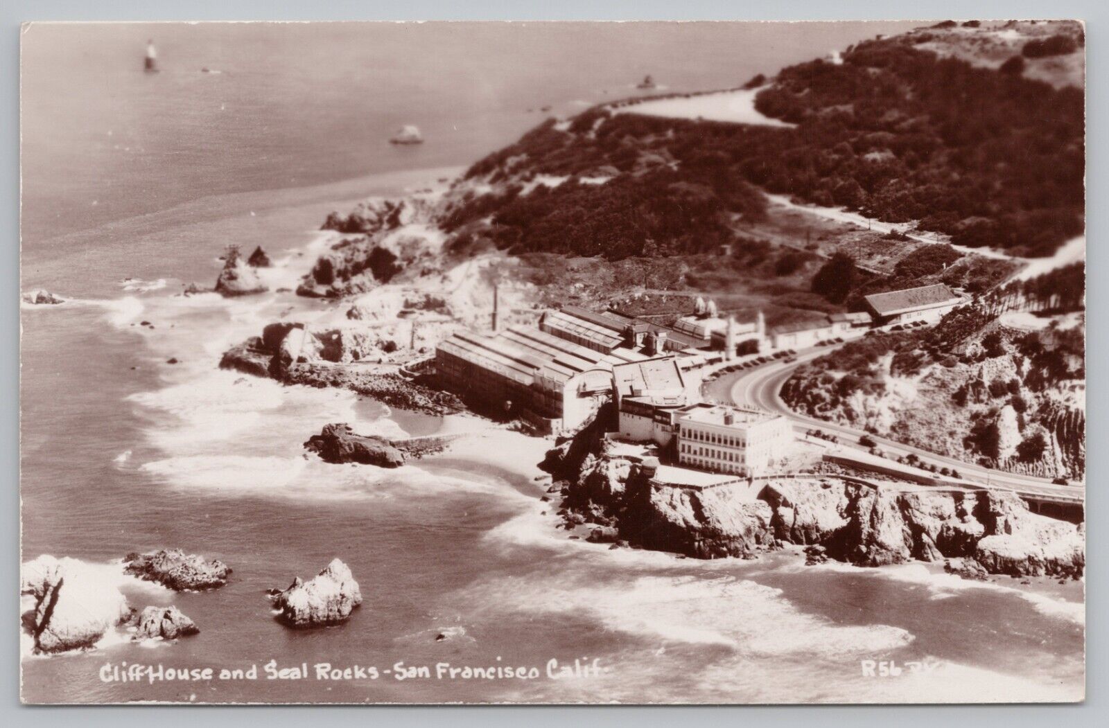 RPPC San Francisco CA Cliff House Restaurant Seal Rocks c1940 Photo Postcard