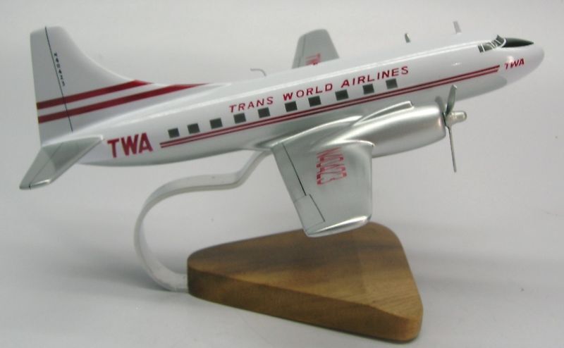 Martin M-404 Trans World TWA Airplane Wood Model Small 