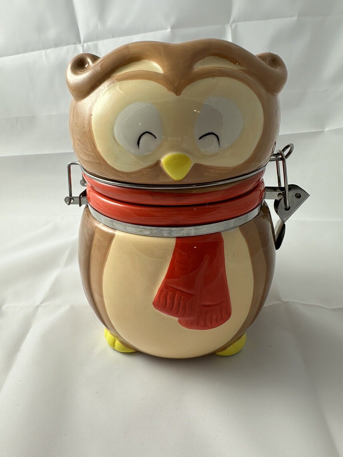 Swiss Miss Hot Chocolate Cocoa Cookie Canister Jar Limited Edition Winter Owl