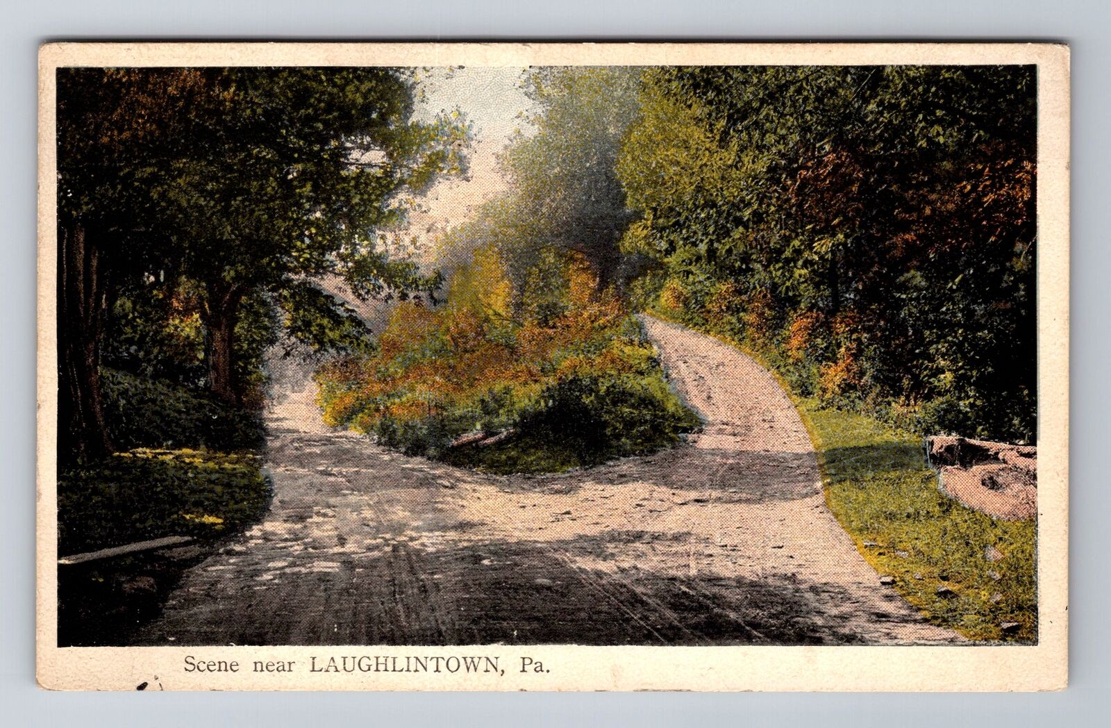 Laughlintown PA-Pennsylvania, Scenic Roads, Antique, Vintage Souvenir Postcard