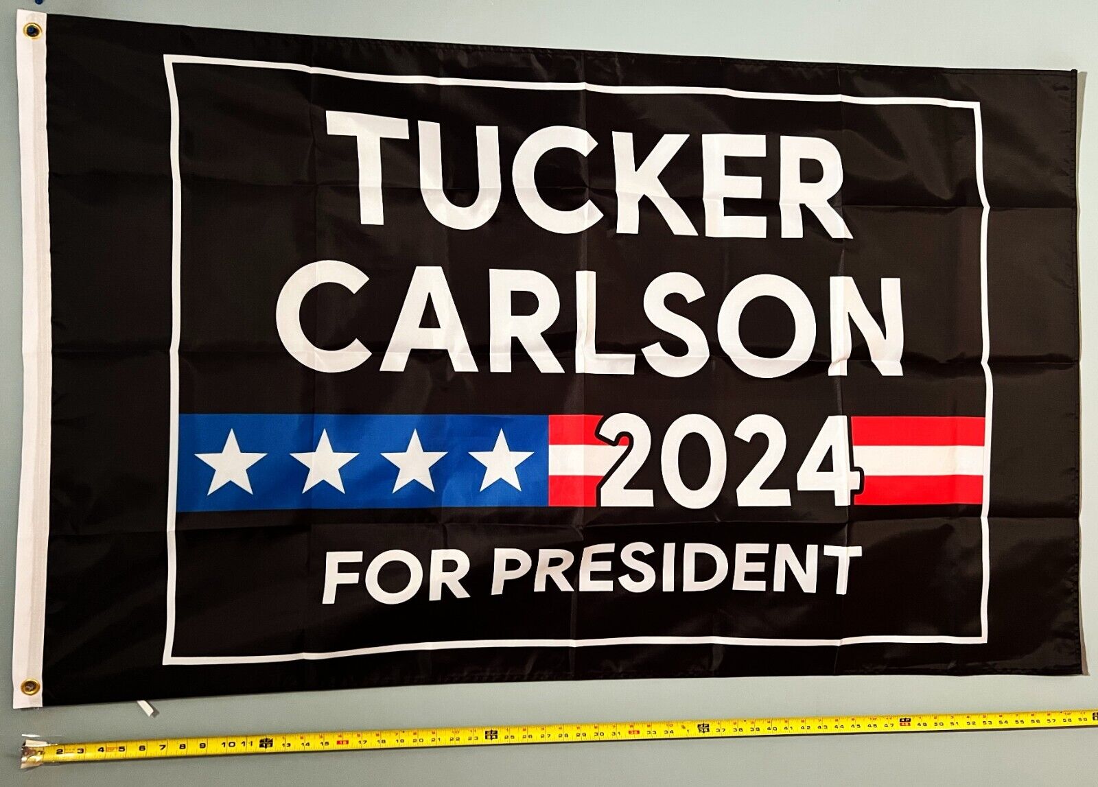 Tucker Carlson FLAG FREE USA SHIP M Trump Vivek Republican America USA Sign 3x5'