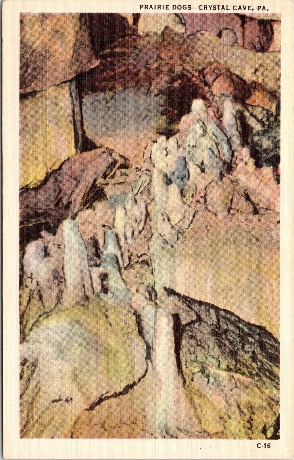 Great Natural Underground Crystal Cave Prairie Dogs Pennsylvania PA Postcard UNP Great Natural Underground Crystal Cave Prairie Dogs Pennsylvania PA Postcard UNP