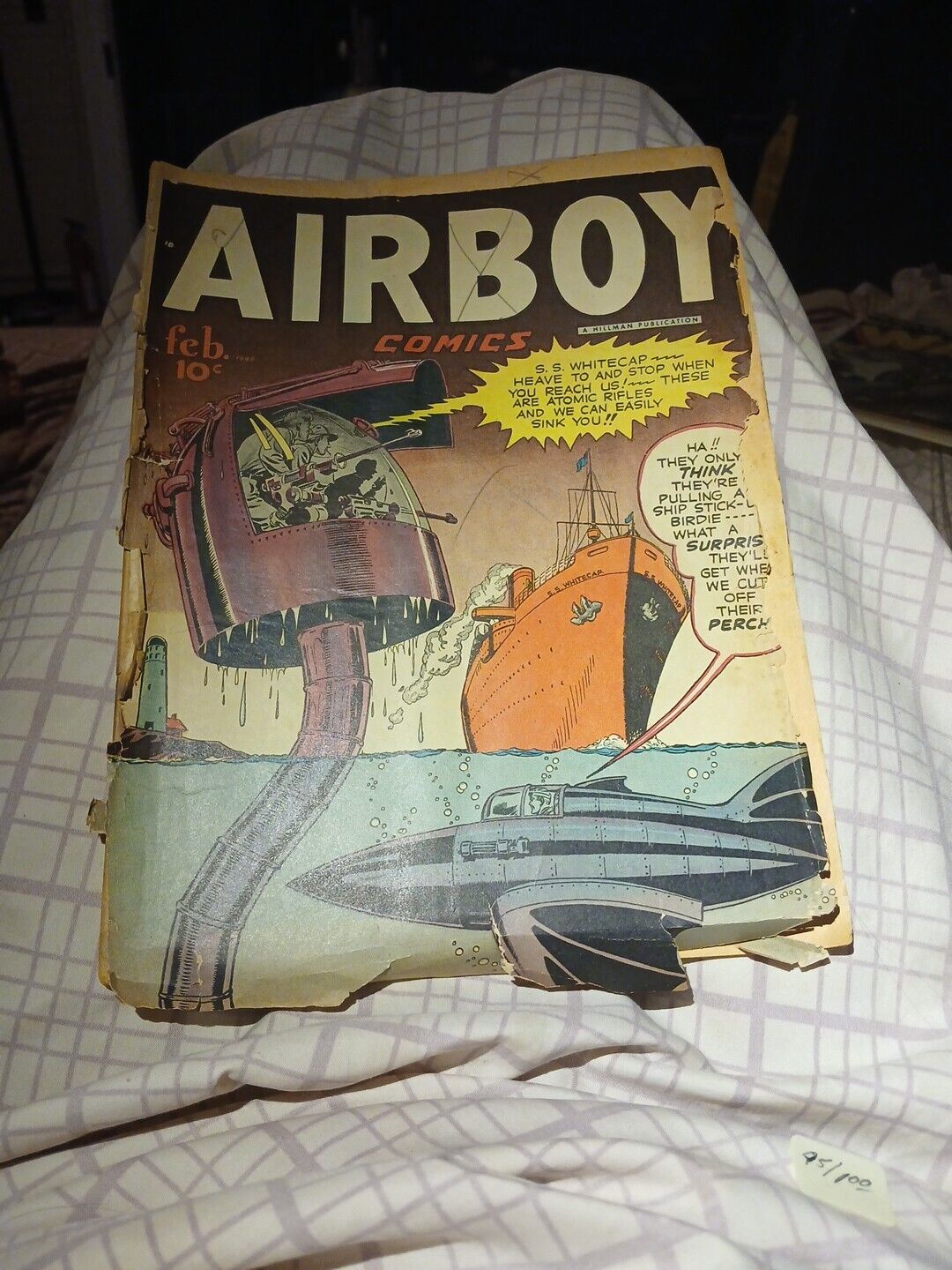 Airboy #1 Volume #5 Golden Age 1948 - Hillman Classic Comic Ww2 Era Hero Book