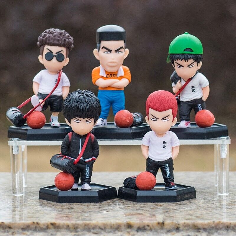 5Pcs Anime Slam Dunk Shohoku Basketball Team PVC Action Figure Collect Toys Gift
