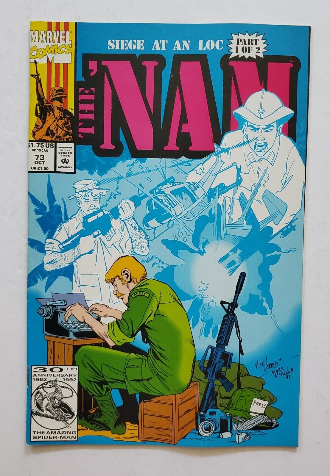 THE NAM # 73 1992 MARVEL WAR COMICS VG (THANK YOU VETS) SIEGE AT AN LOC PART 1