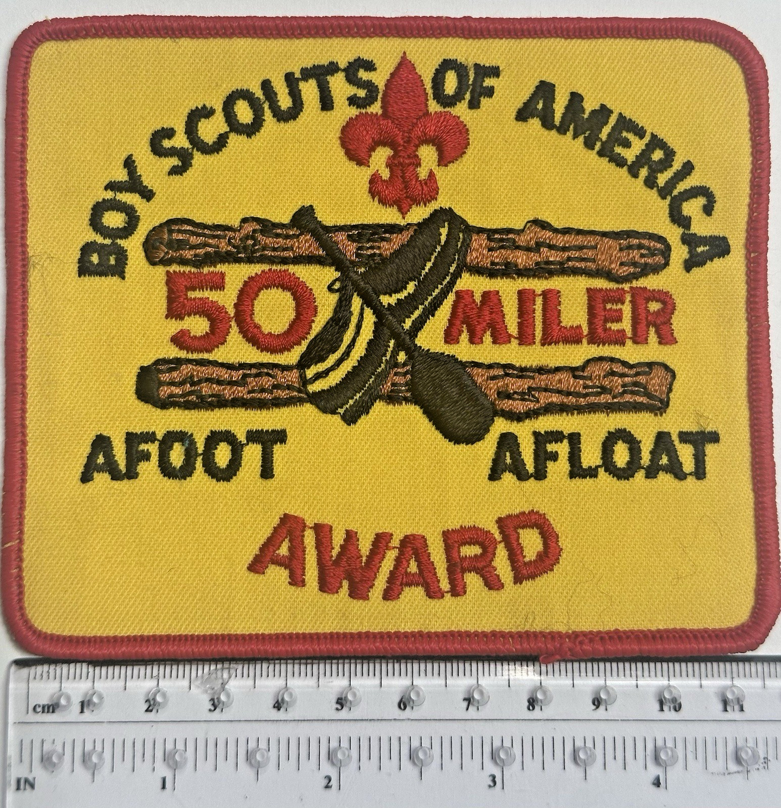 BSA 1960's Vintage 50 Miler High Adventure Award Cloth Back Jacket Patch MINT