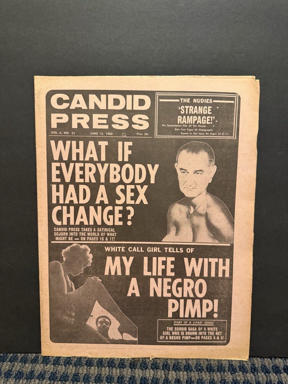 1968 June 16th Candid Press Newspaper, Sex Change (VRN10D) 1968 June 16th Candid Press Newspaper, Sex Change (VRN10D)