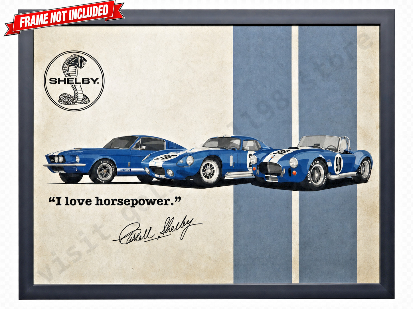 Carroll Shelby Guardsman Blue Mustang Daytona Cobra 