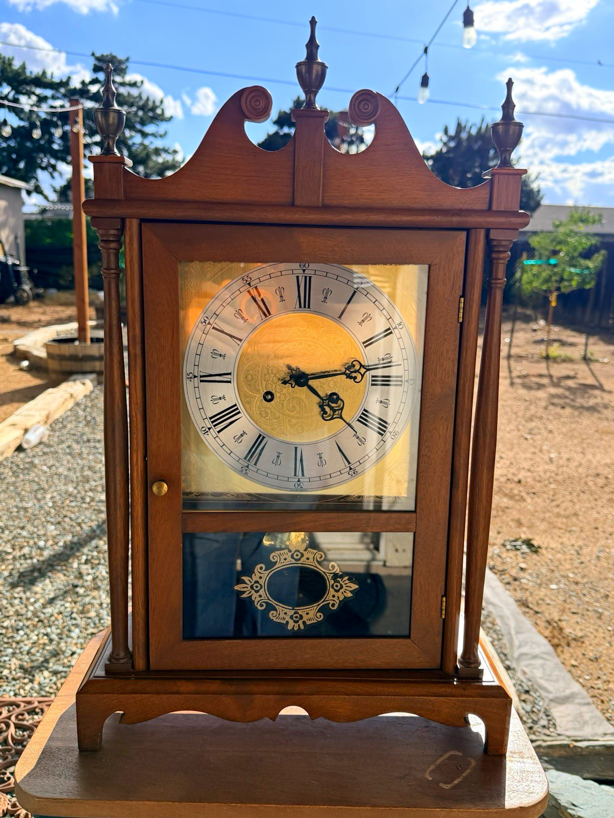 Ira H. Lesher & Son Marion PA Vintage Mantel/Wall Clock German West Germany Dial