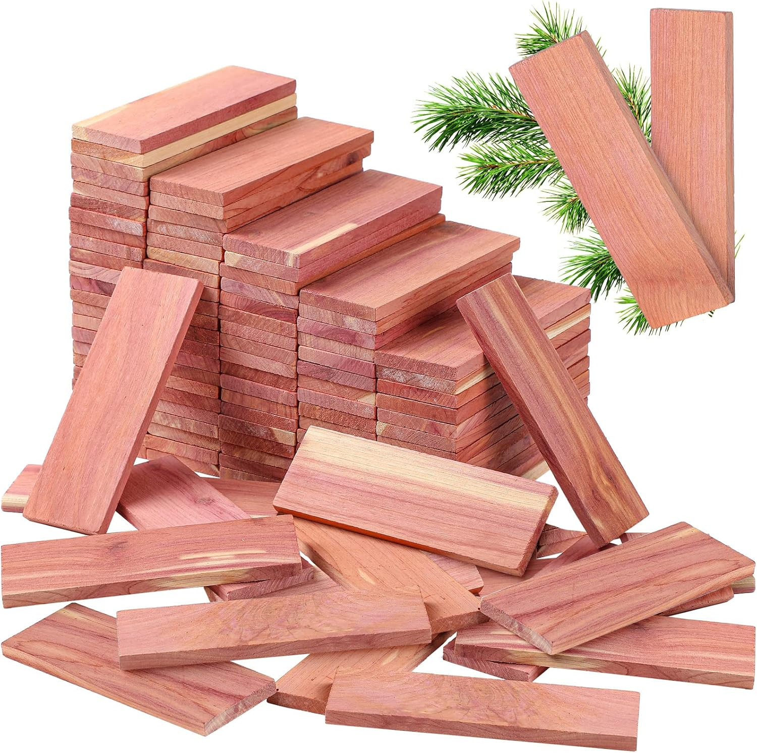 100 Pcs Cedar Blocks for Clothes Storage Aromatic Cedar Balls Cedar