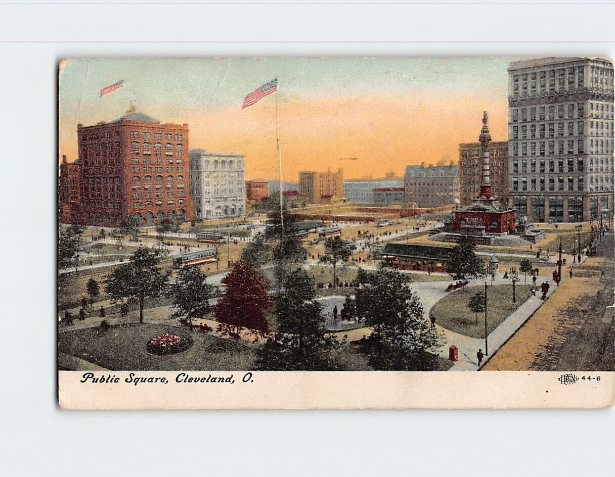 Postcard Public Square Cleveland Ohio USA