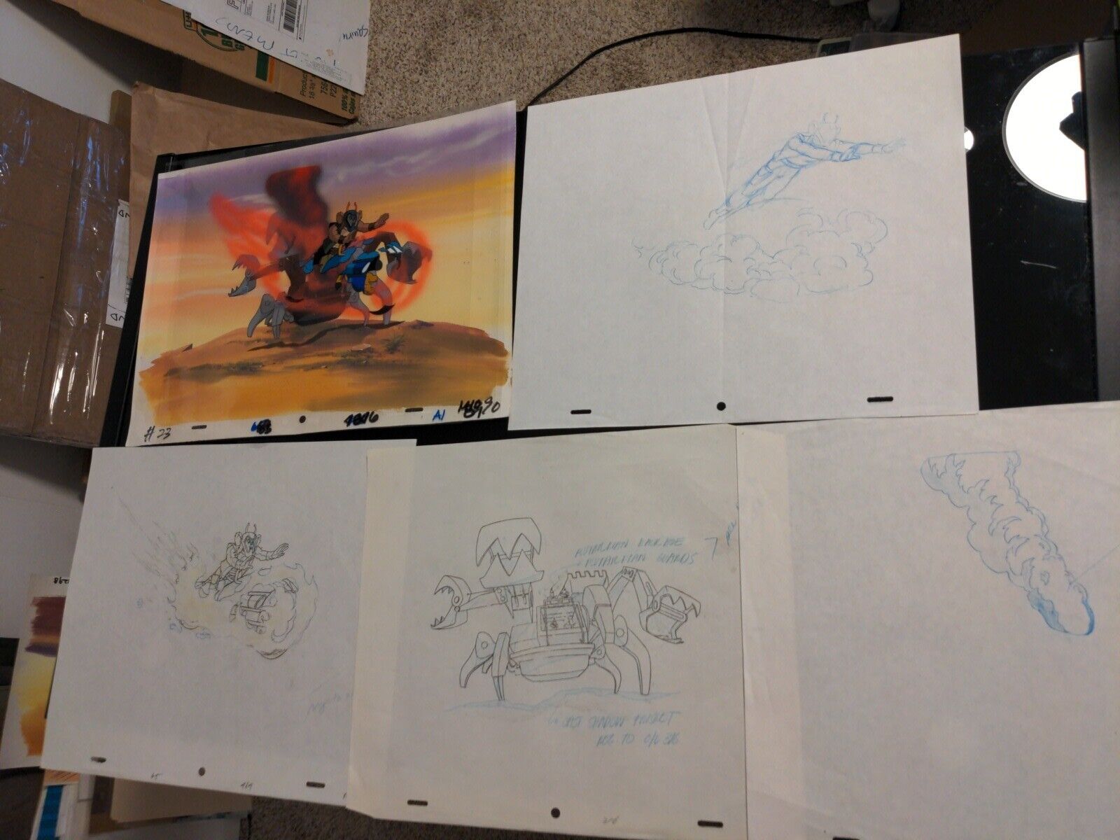 BIKER MICE FROM MARS animation cels with BACKGROUND production art Cartoons I1