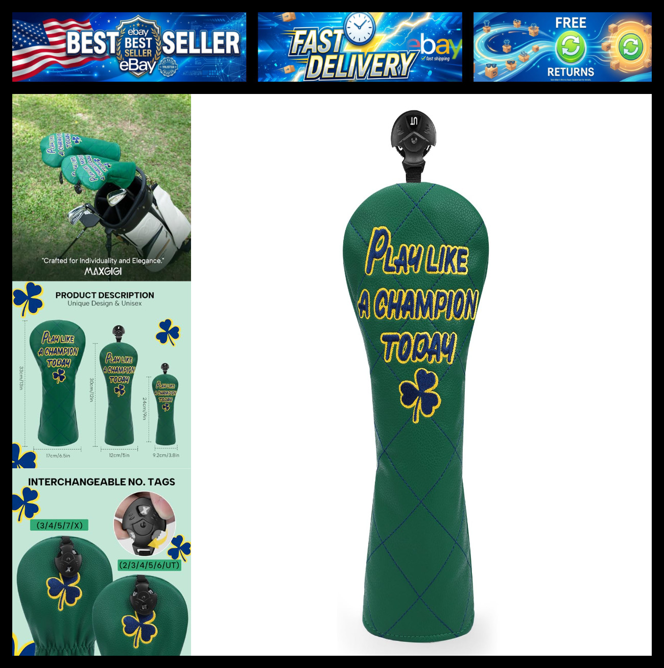 Play Like A Champion Today Golf Headcovers Leather Golf Club Covers Play Like A Champion Today Golf Headcovers Leather Golf Club Covers