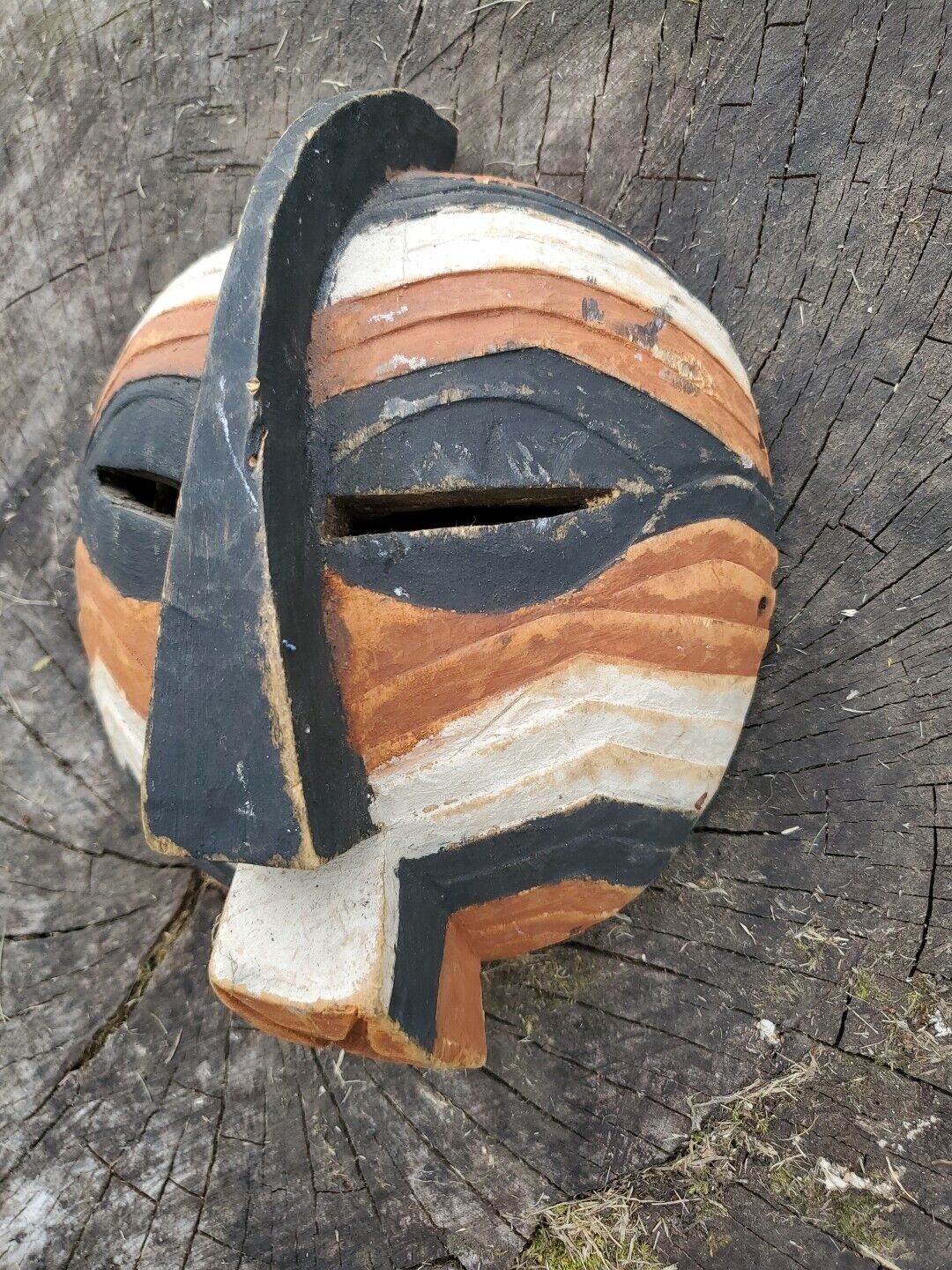 Songye Kifwebe Luba Mask Republic Of Congo African Hand Carved Art Rare
