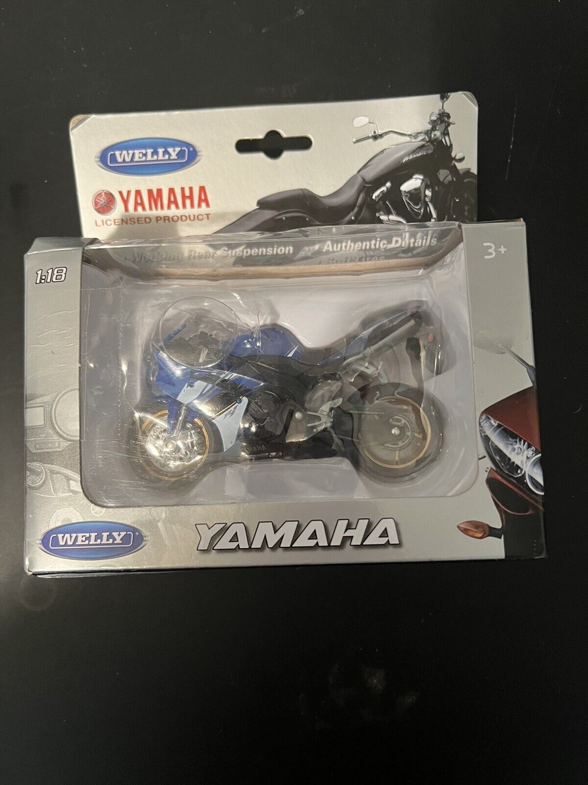 WELLY 1:12 2020 YAMAHA YZF-R1 Blue MOTORCYCLE Bike Collection Model Toy Gift NIB