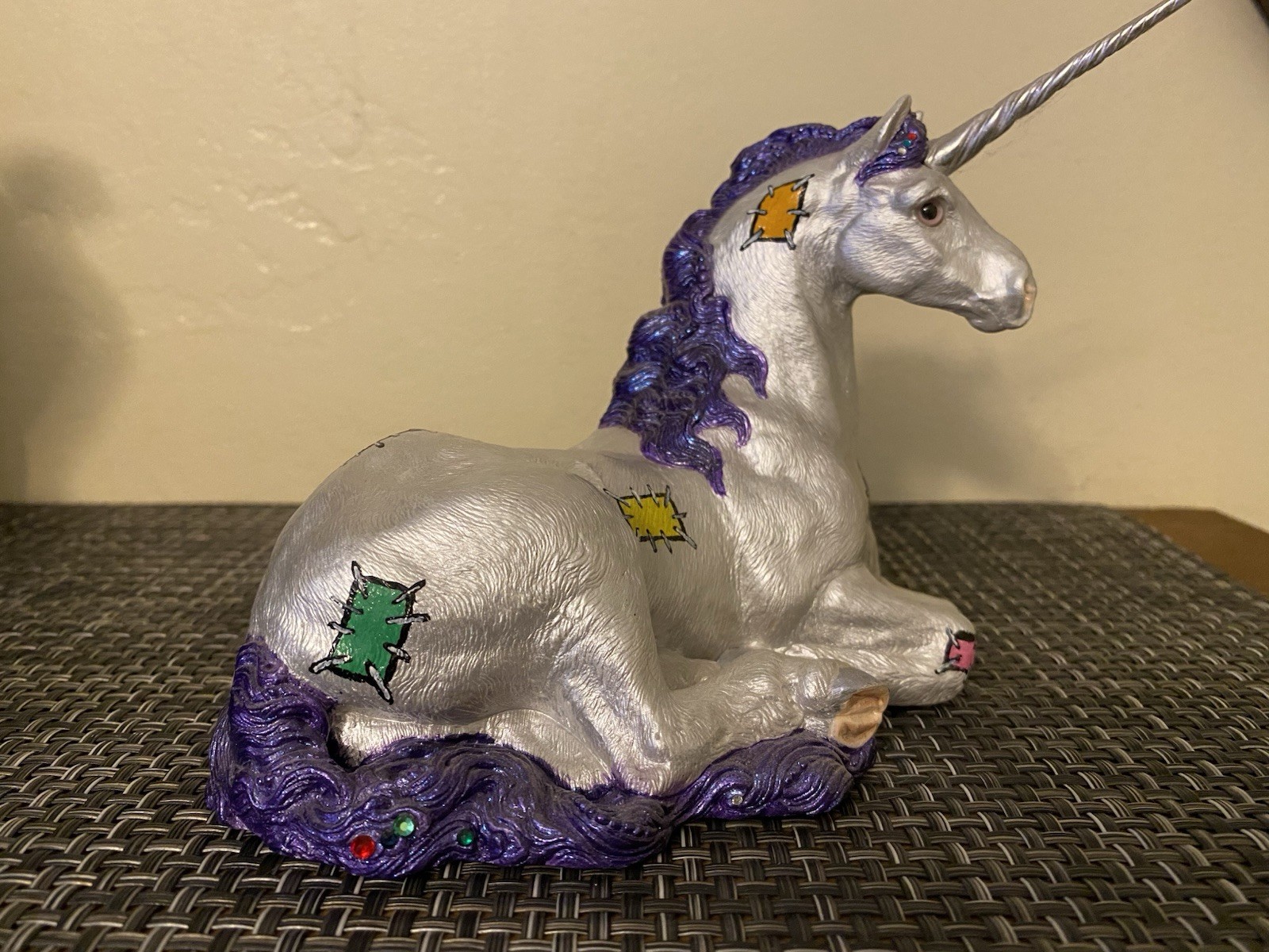 Windstone Editions Paint Your Own Laying Down Unicorn with Crystal Accents