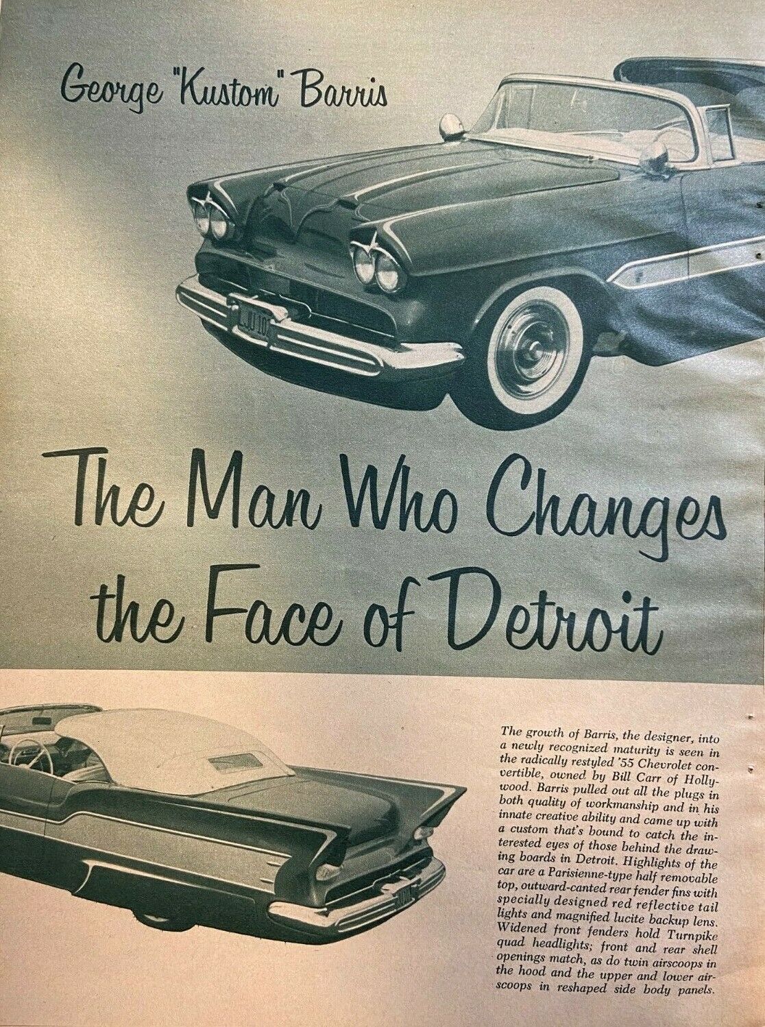 1958 Auto Designer George Barris illustrated