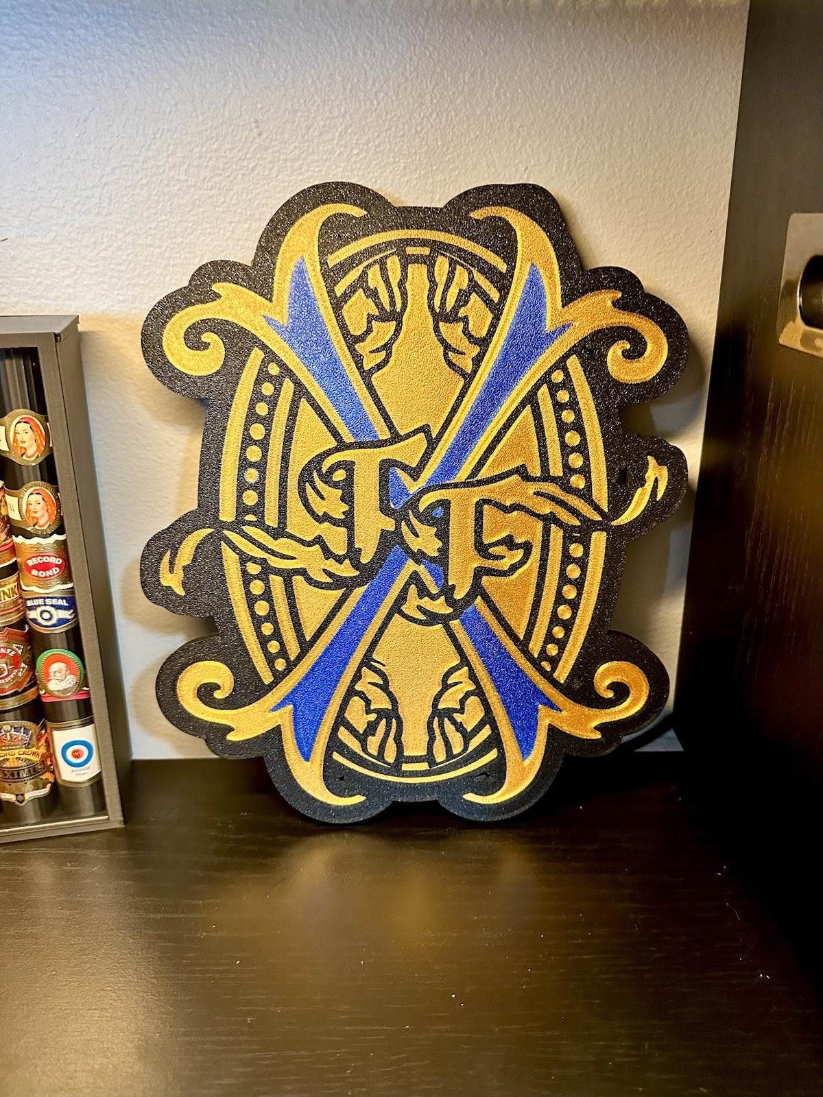 New Arturo Fuente Opus X Blue 20th Anniversary Logo Sign Cigar Art Wall Store Ad New Arturo Fuente Opus X Blue 20th Anniversary Logo Sign Cigar Art Wall Store Ad