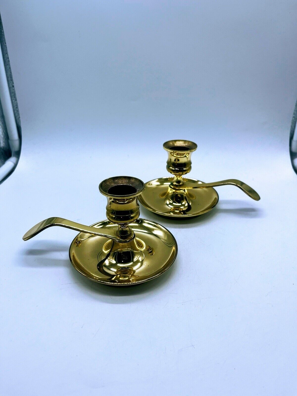 Pair Of Brass Chamber Candlesticks