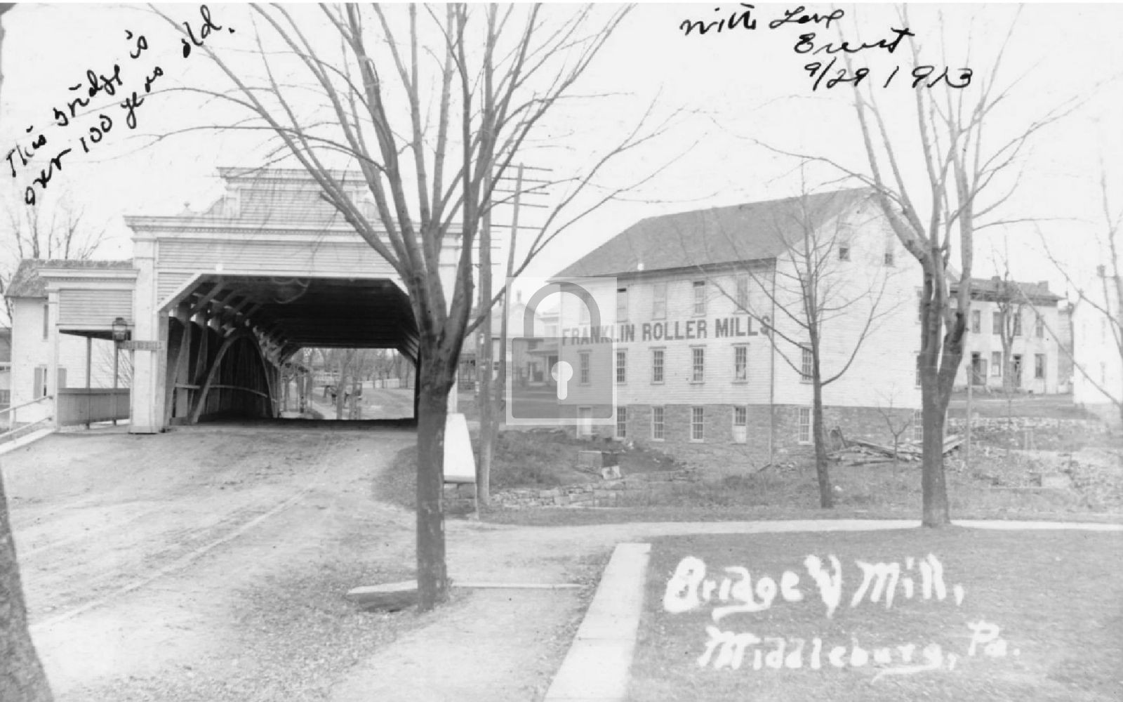1913 Bridge & Roller Mills Middleburg Pennsylvania PA - Reprint 1913 Bridge & Roller Mills Middleburg Pennsylvania PA - Reprint
