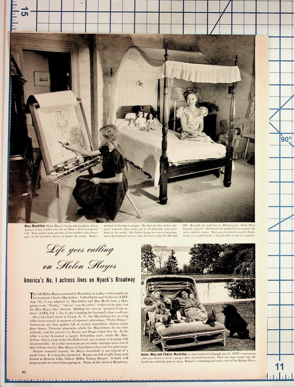 Helen Hayes Nyack NY Home Life Magazine Spread Vintage 1930s Ephemera