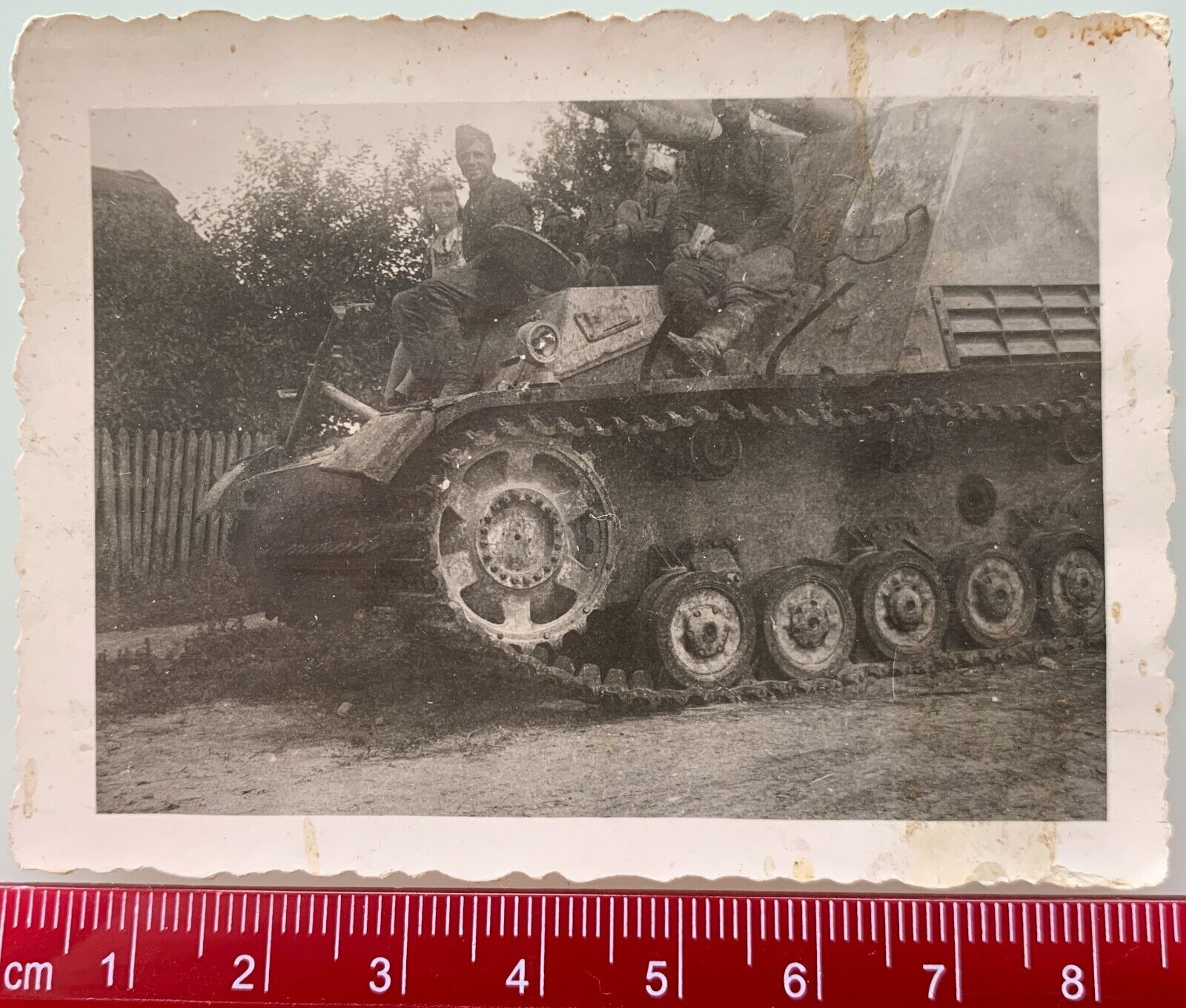 WWII Captured German Sd.Kfz. 165 HUMMEL Flak Tank Red Army Origin Vintage Photo