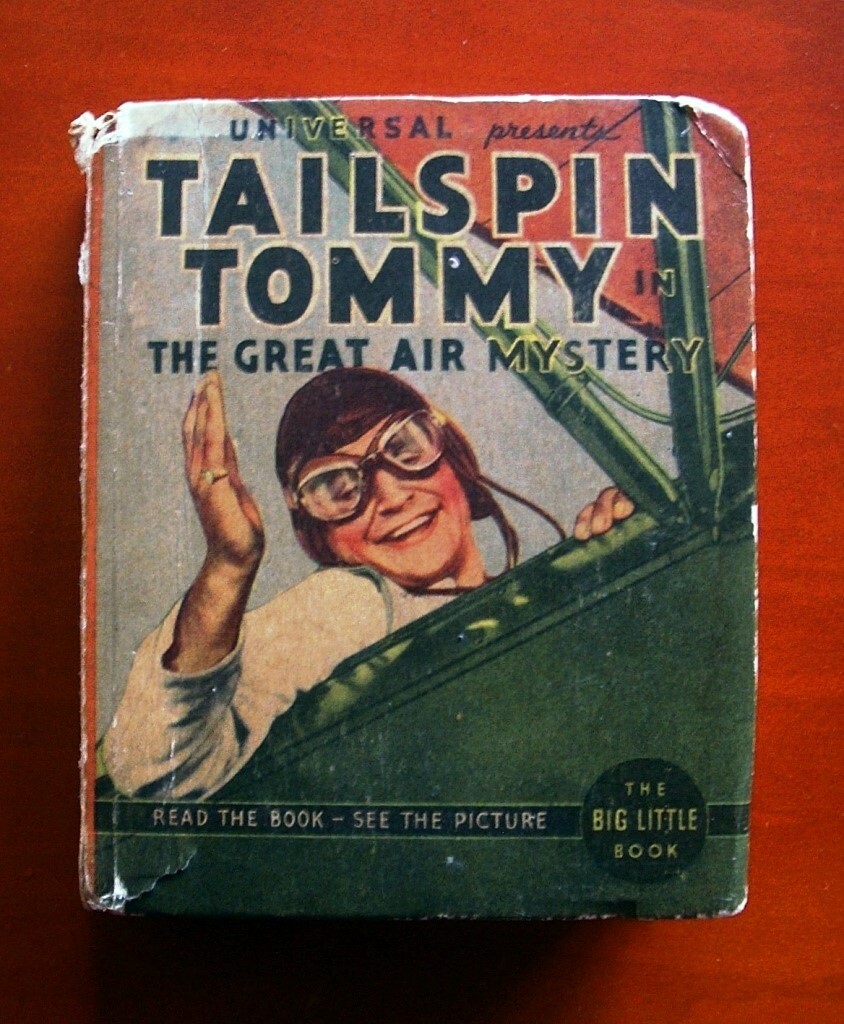 Big Little Book Whitman #1184 TAILSPIN TOMMY Great Air Mystery c. 1936 ~ VG/FN