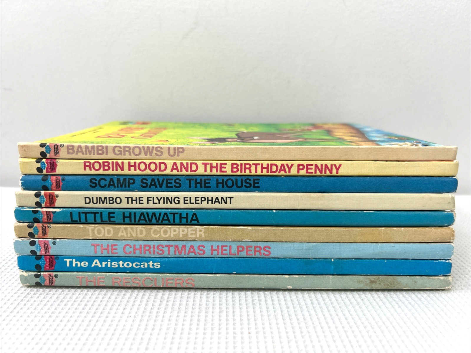 9 Walt Disney Book Club Hardcover Books 1970s 1980s HTF GUC See Pictures