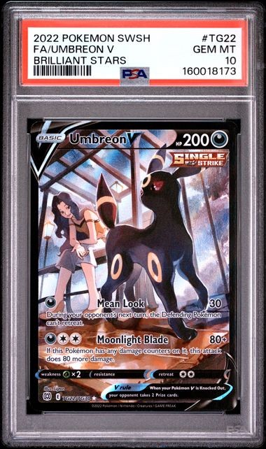 PSA 10 Umbreon V TG22/TG30 - Brilliant Stars Pokémon TCG Card