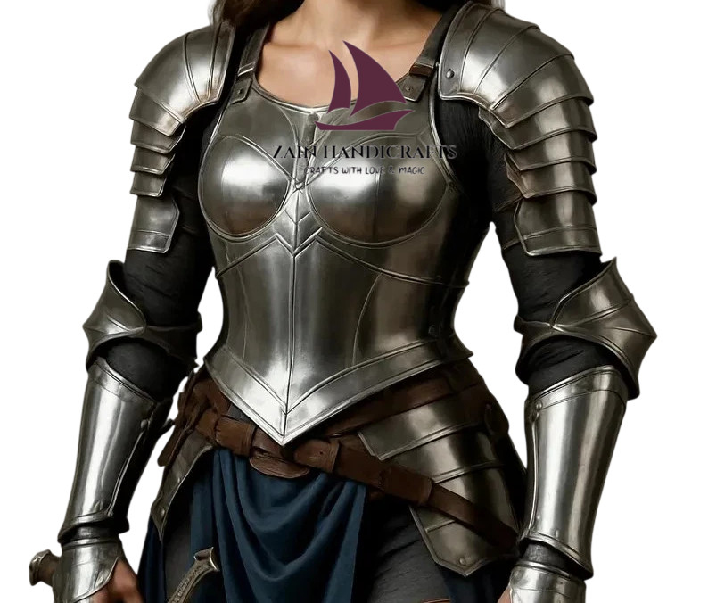 ZAIN Steel Armor Set 18 Gauge Valkyrie Suit LARP Cosplay Costume Women's Gift